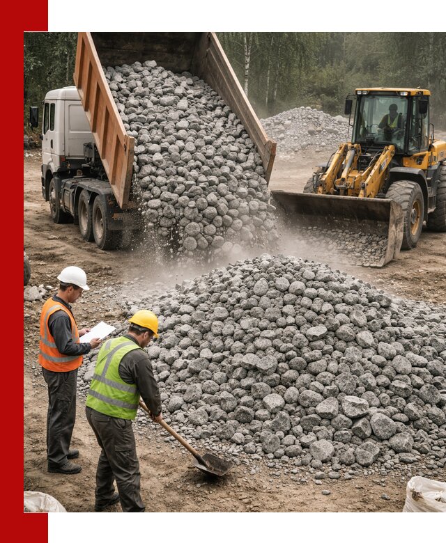 Гранитный щебень фракция 70-150 доставка в Лысьве