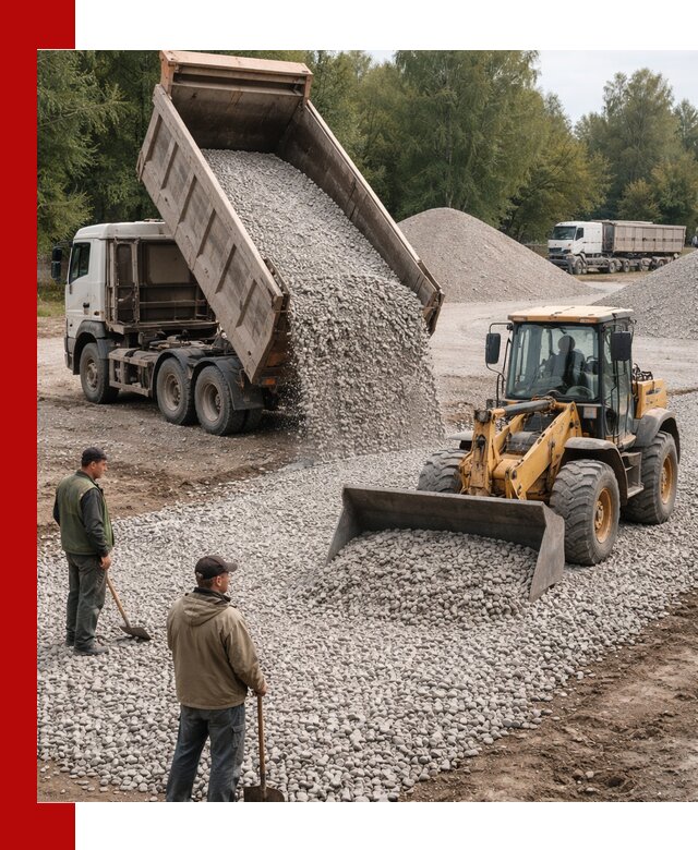 Купить гравийный щебень фракция 20-40 в Лысьве с доставкой