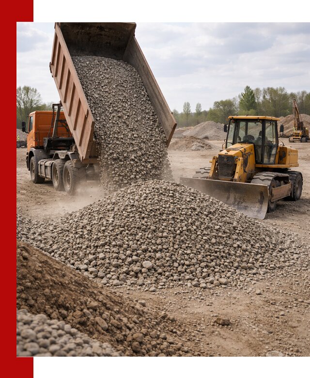 Доставка гравийного щебня фракции 40-70 в Лысьве