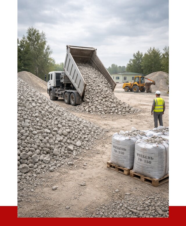 Известняковый щебень фракция 70-150 в Лысьве от 1282 р. | ПРОНЕРУДЛсь