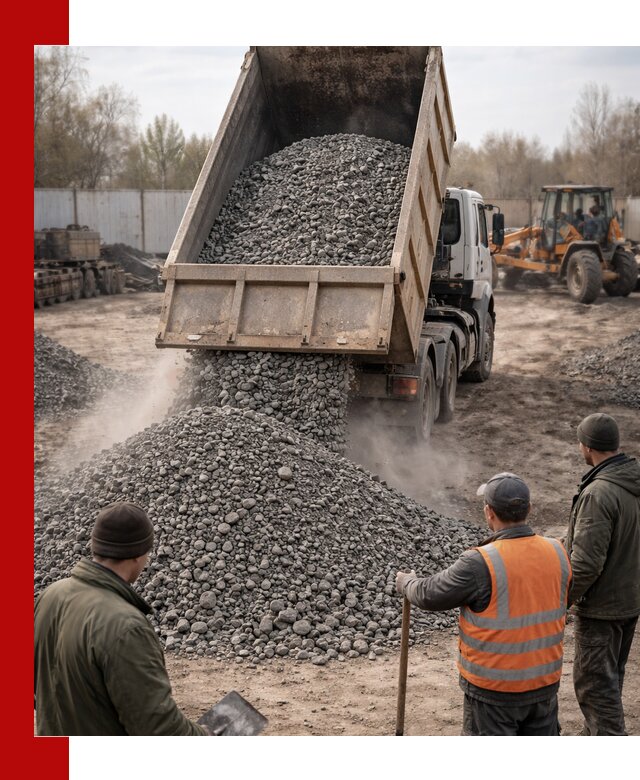 Доставка шлакового щебня в удобные сроки по выгодной цене в Лысьве