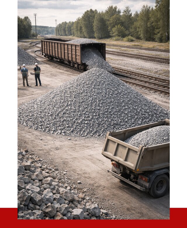 Железнодорожный щебень 20-60 в Лысьве от 1744 р. | ПРОНЕРУДЛсь