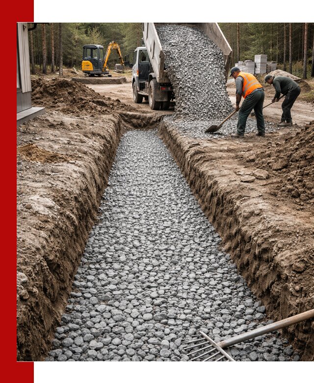 Щебень для дренажа с доставкой в Лысьве высокого качества