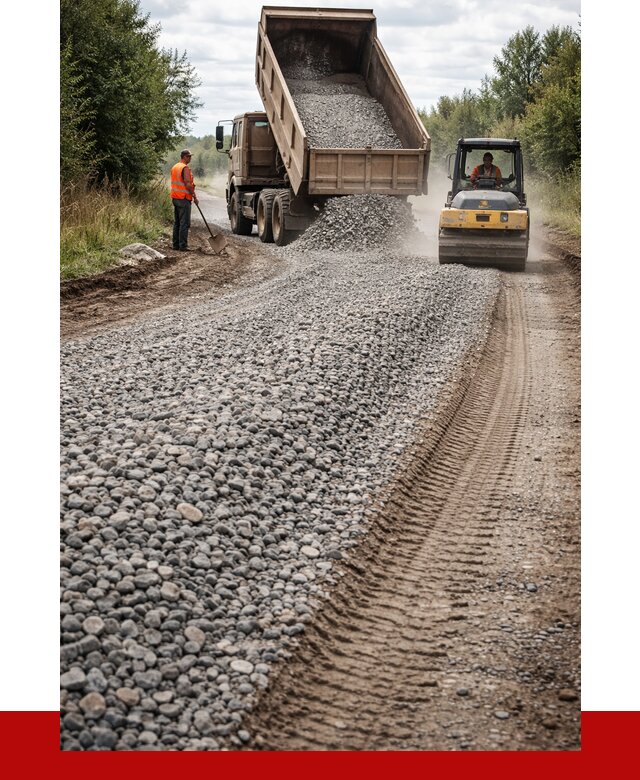 Щебень для отсыпки дороги в Лысьве от 2769 р. ПРОНЕРУДЛсь