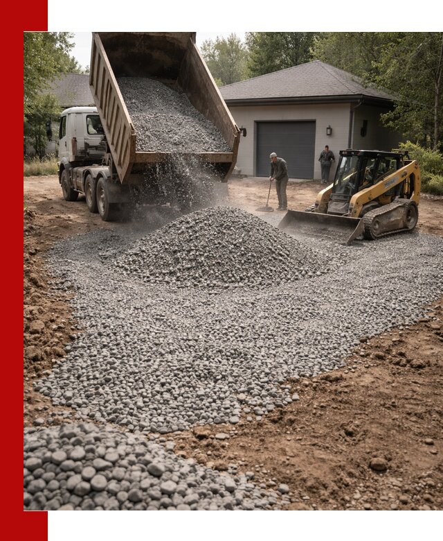 Щебень для парковки в Лысьве: доставка и укладка качественного материала