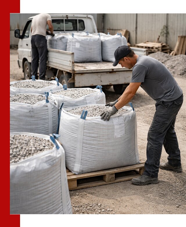 Доставка щебня в мешках по выгодным ценам в Лысьве