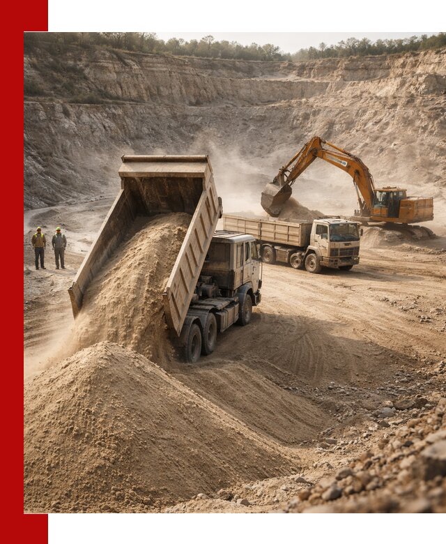 Карьерный песок навалом с доставкой в Лысьве