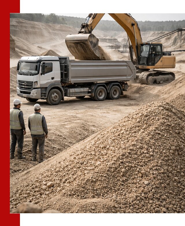 Карьерный крупнозернистый песок с доставкой в Лысьве