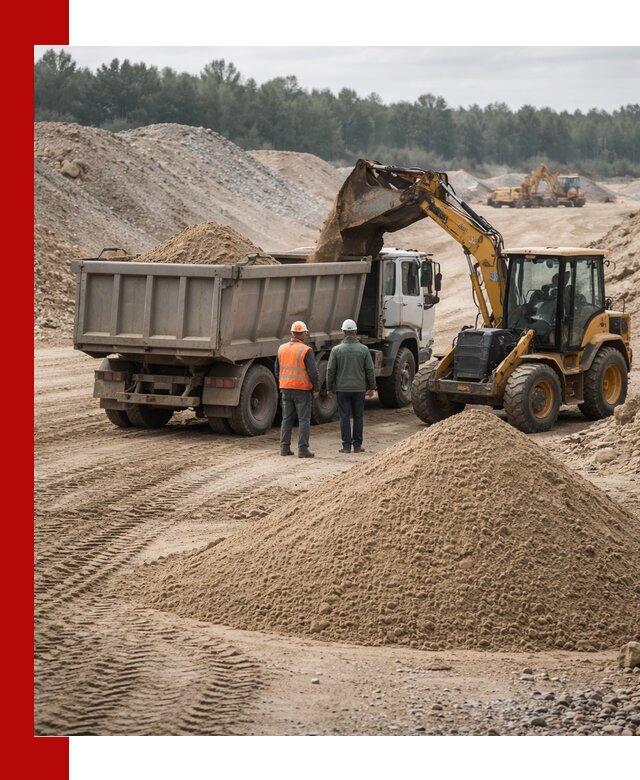 Карьерный среднезернистый песок с доставкой в Лысьве