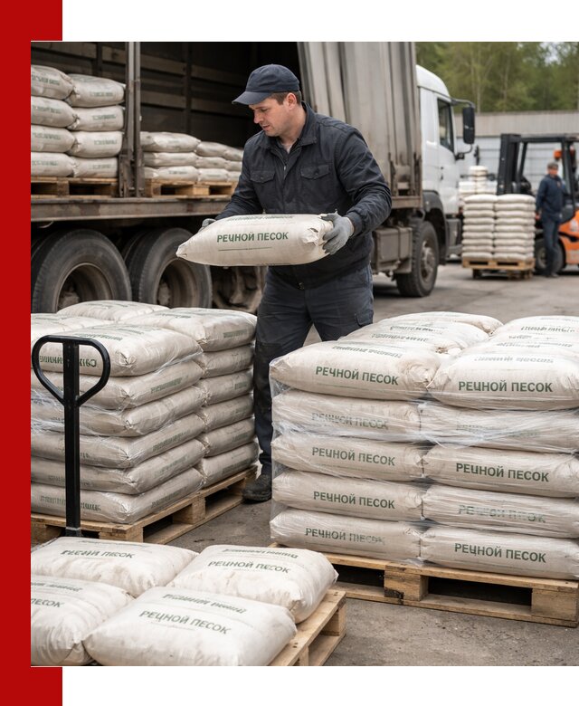 Речной песок в мешках с доставкой в Лысьве
