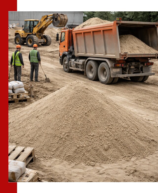 Доставка и продажа мытого речного песка в Лысьве