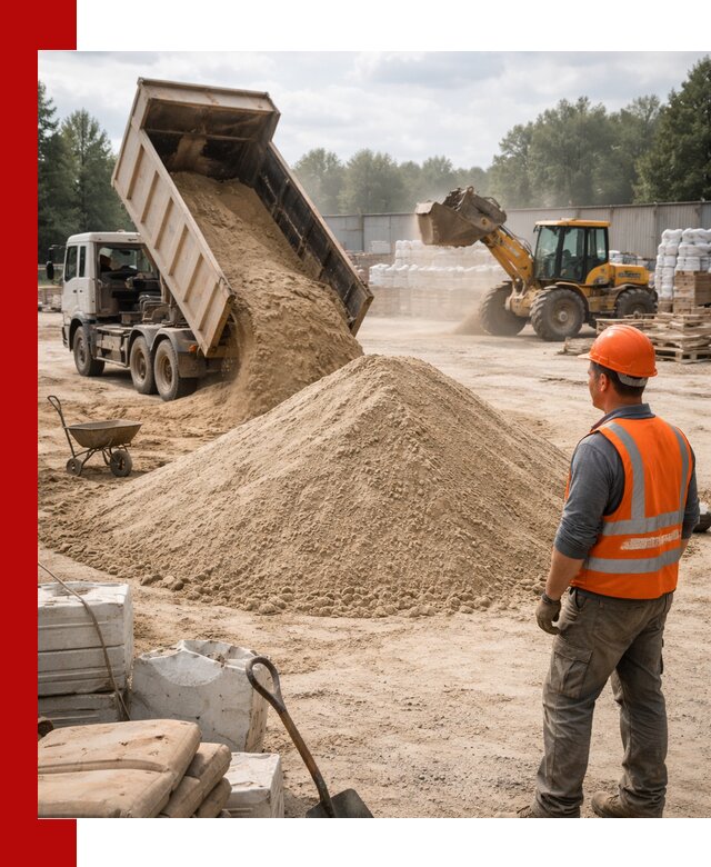 Доставка строительного песка с самосвалом в Лысьве