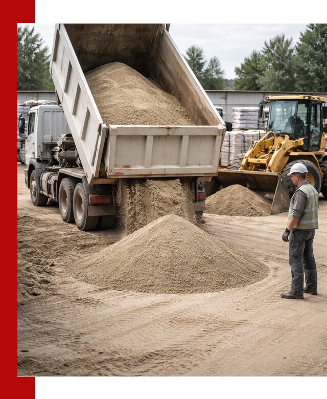 Поставка и доставка песка для бетона в Лысьве