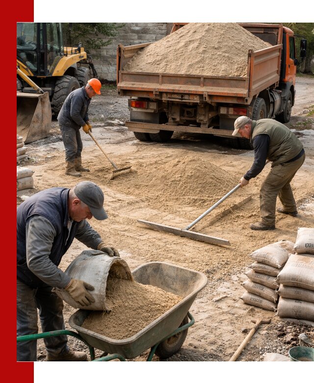 Поставка песка для стяжки в Лысьве с быстрой доставкой