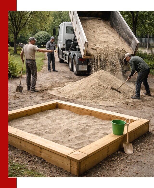 Песок для песочницы с доставкой в Лысьве недорого и чистый