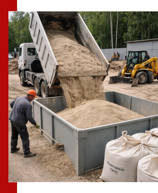 Кварцевый песок для фильтра в Лысьве — доставка и качество