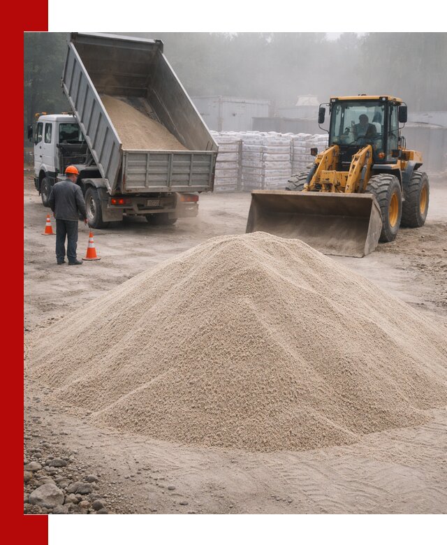 Кварцевый песок фракция 0–8 для стройработ в Лысьве