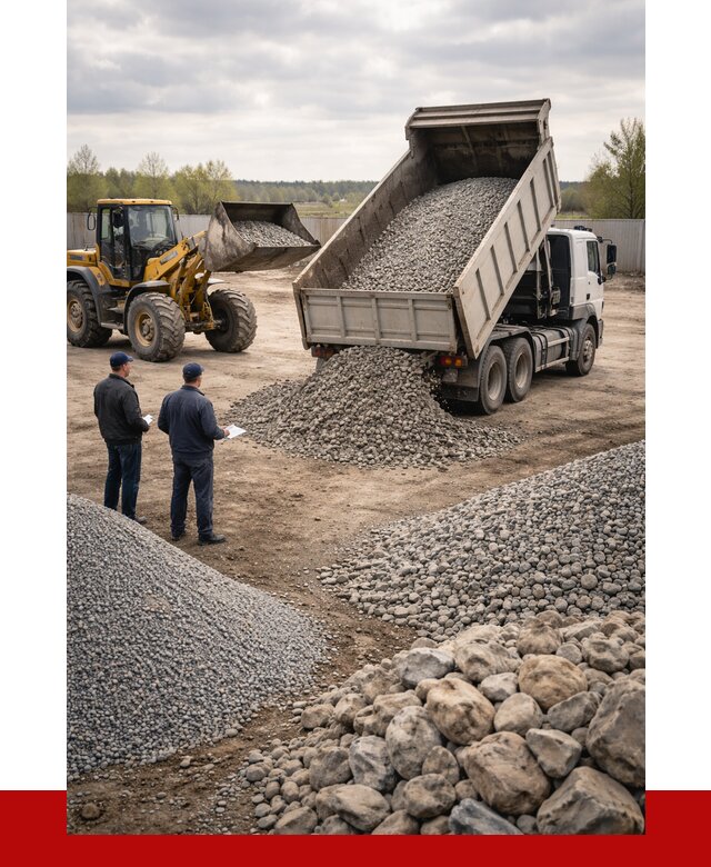 Гравий и камень с доставкой в Лысьве от 4308 р. - ПРОНЕРУДЛсь