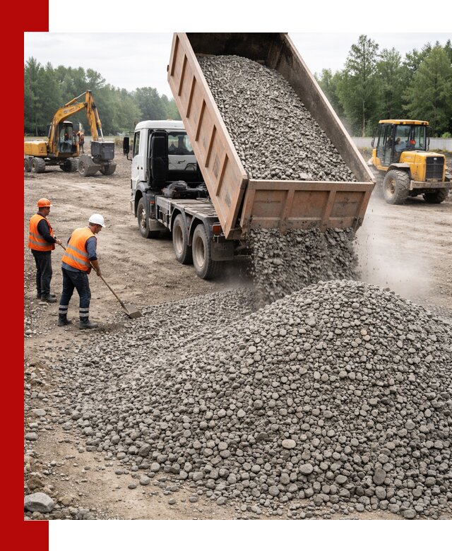 Доставка гравия фракции 40-70 в Лысьве оптом и в розницу