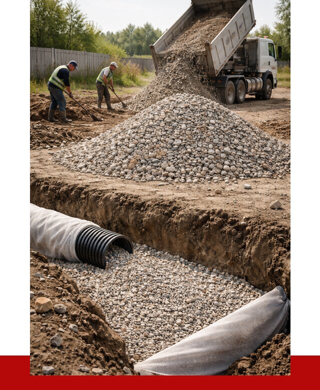 Гравий для дренажа в Лысьве от 2257 р., доставка ПРОНЕРУДЛсь