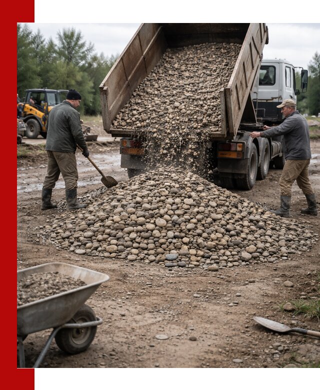 Доставка гальки речной оптом и в розницу в Лысьве