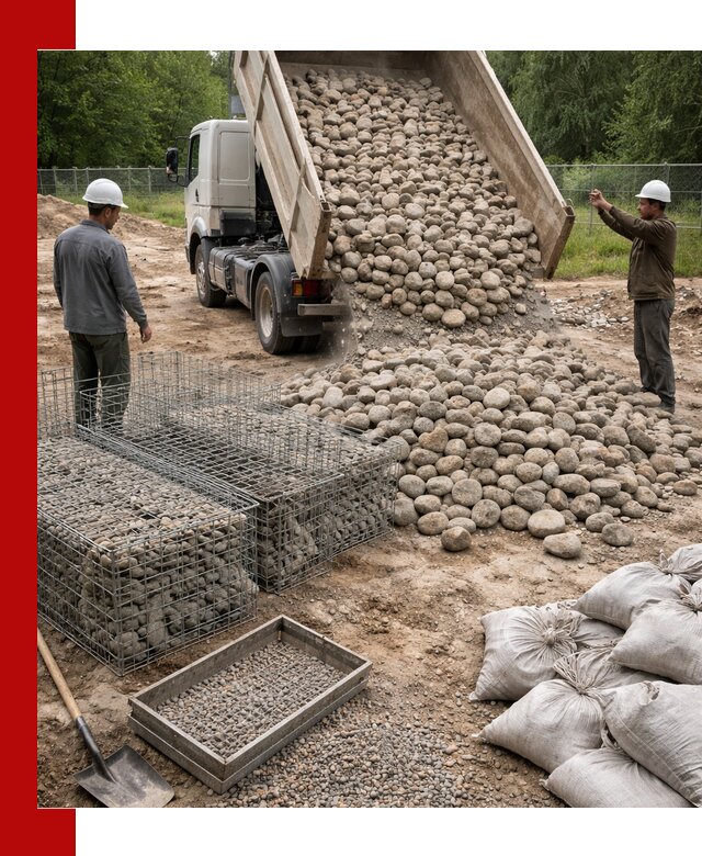 Камень для габионов фракция 70–151 в Лысьве