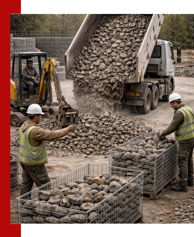 Камень для габионов фракция 100–201 в Лысьве