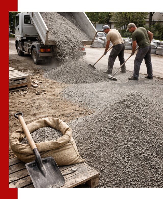 Отсев для тротуарной плитки в Лысьве — доставка и укладка