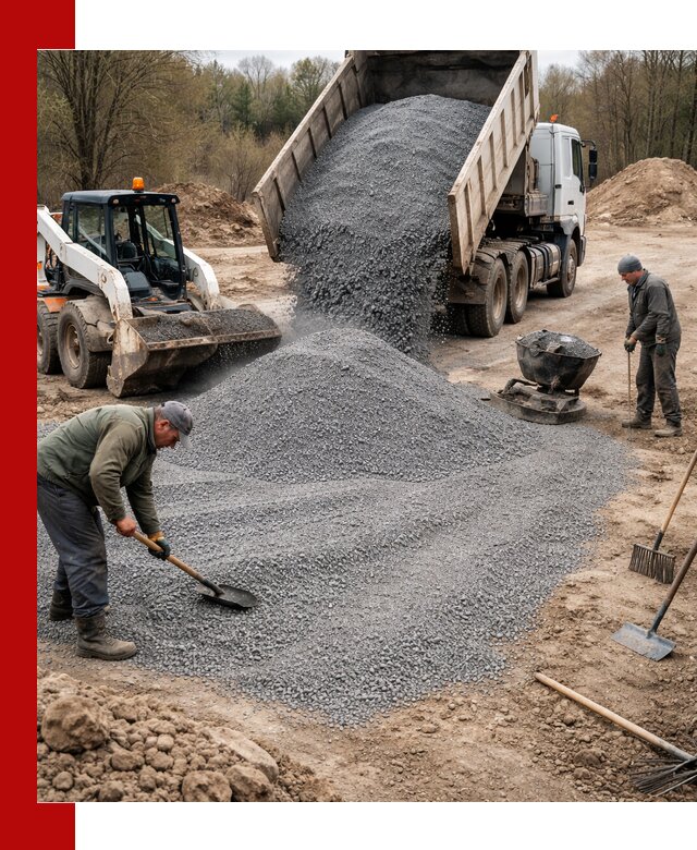 Отсев для подсыпки в Лысьве — доставка и подсыпка на участок