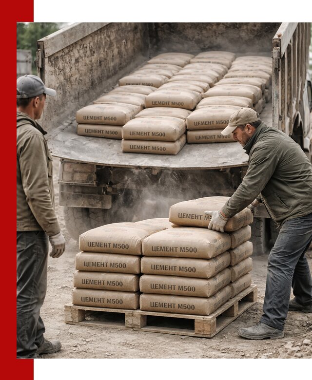 Цемент М500 с доставкой самосвалом в Лысьве