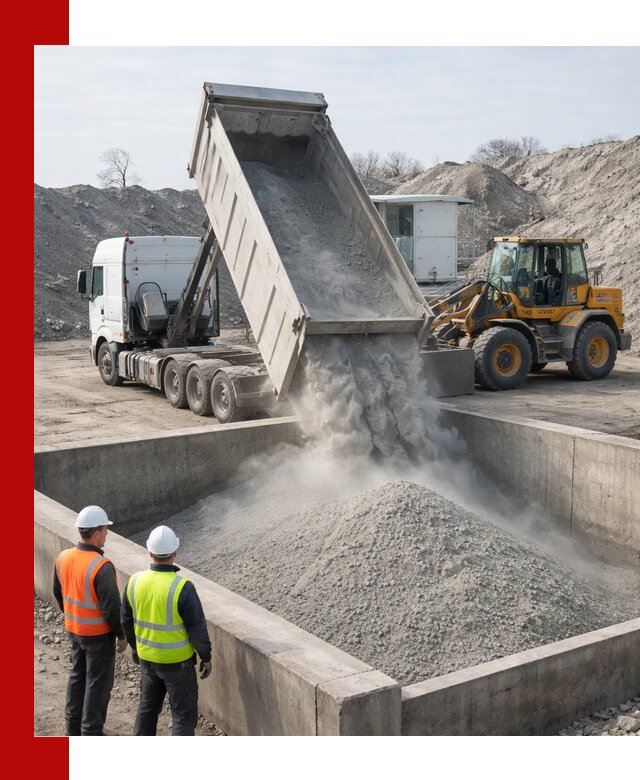 Доставка цемента навалом в Лысьве крупными партиями