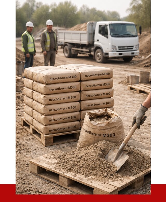 Пескобетон М300 в Лысьве с доставкой от 4770 р. за куб | ПРОНЕРУДЛсь