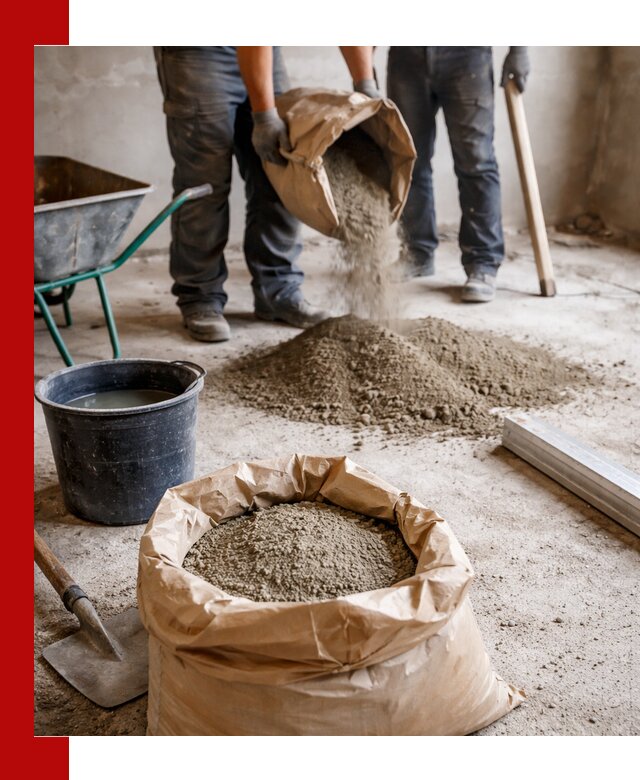 Доставка сухой смеси для стяжки в Лысьве