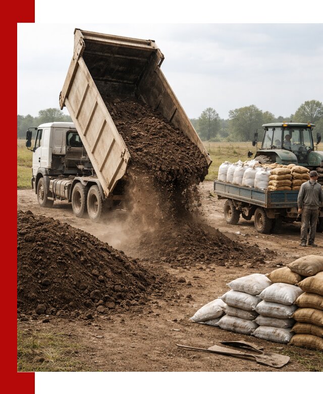 Доставка грунта и удобрений оптом в Лысьве для сельхоз и строительства