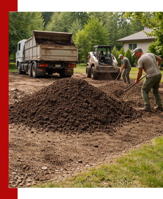Доставка и укладка грунта для газона в Лысьве