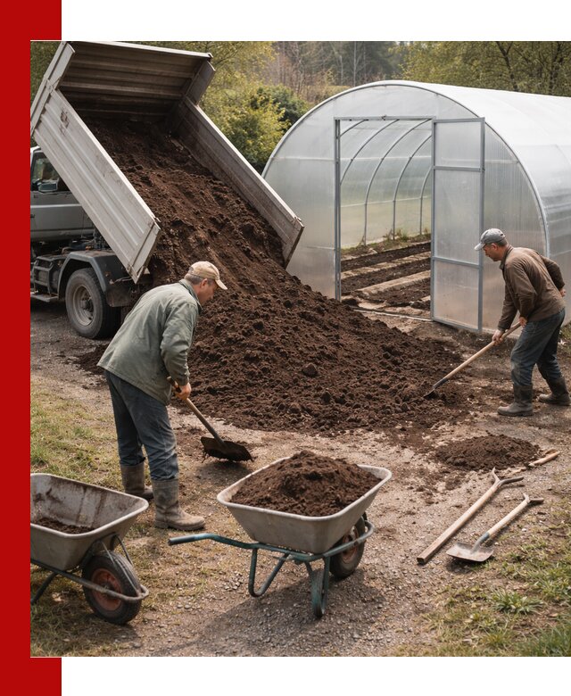 Грунт для теплицы с доставкой в Лысьве — плодородный субстрат под растения