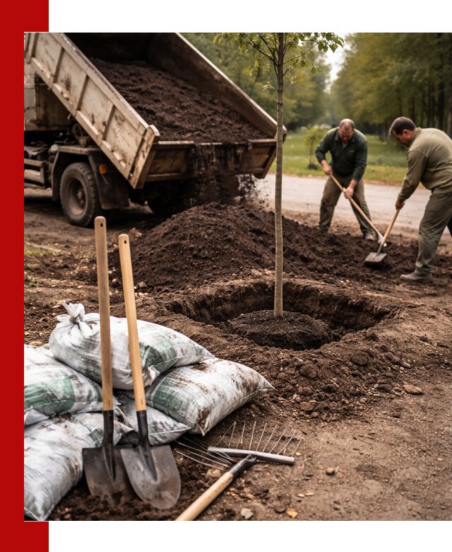 Грунт для посадки деревьев в Лысьве — доставка и подготовка почвы