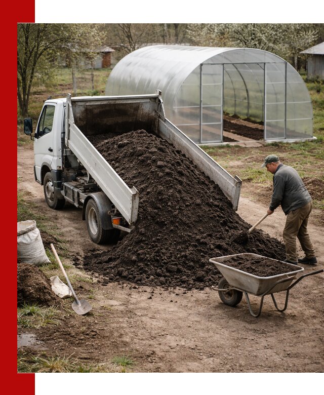 Чернозем для теплицы с доставкой в Лысьве