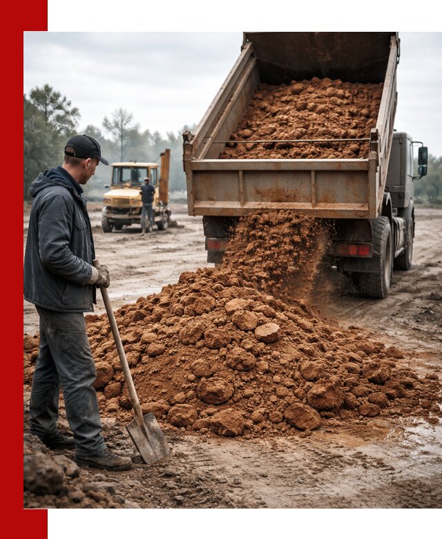 Глина для засыпки в Лысьве с доставкой самосвалами