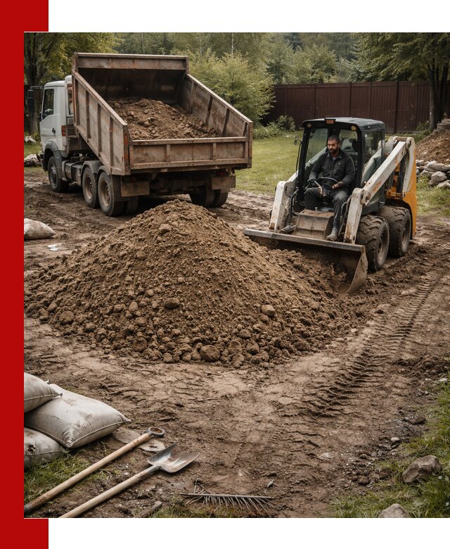 Суглинок для планировки участков в Лысьве с доставкой и выгрузкой