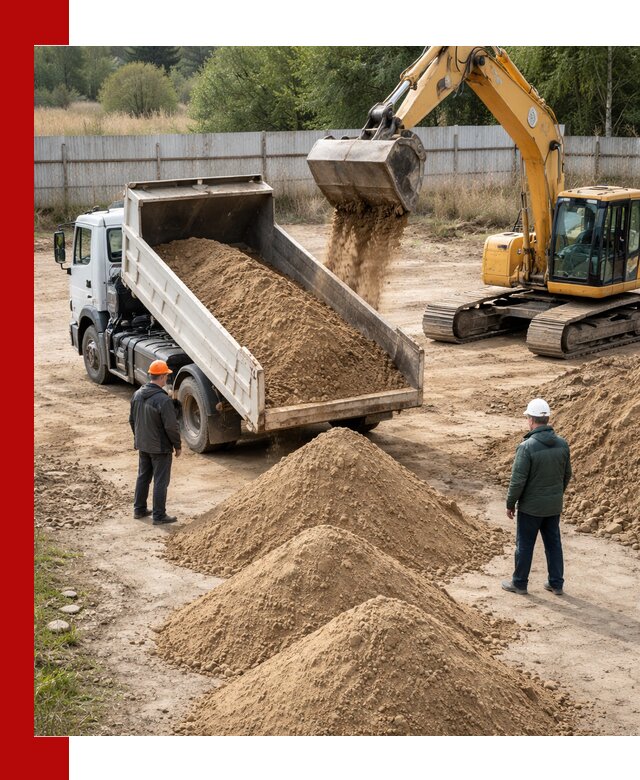 Доставка супеси вагонными и автопартиями в Лысьве