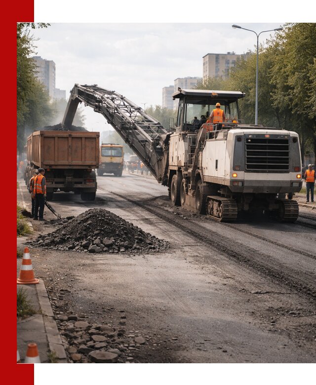 Фрезерованный асфальт в Лысьве — удаление и вывоз старого покрытия