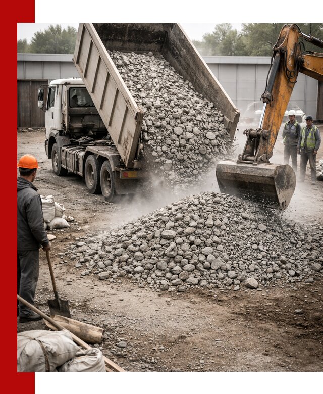 Доставка дробленого бетона в Лысьве оптом и в розницу