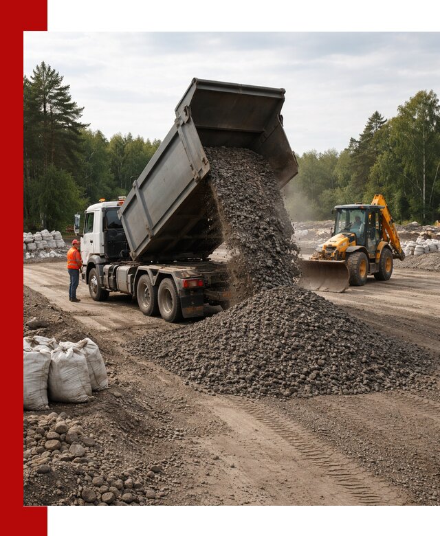 Доставка дробленого асфальта в Лысьве для дорожных работ