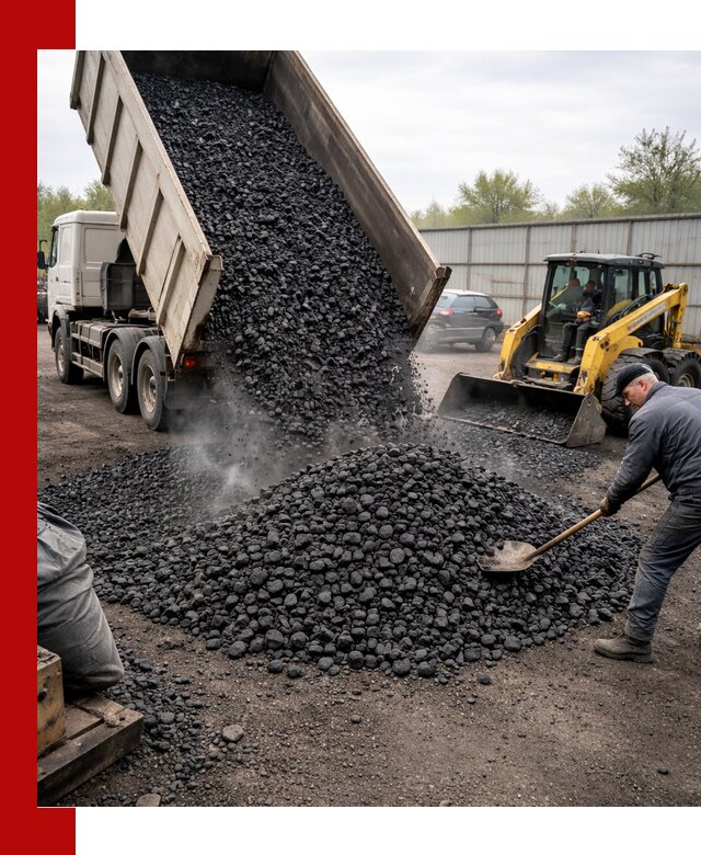 Доставка угля орех в Лысьве оптом и в розницу