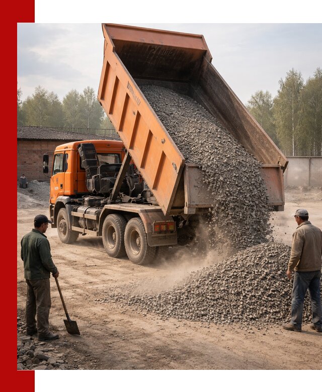 Доставка самосвалом 20 м3 в Лысьве быстро и надежно