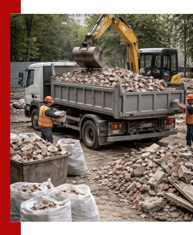 Вывоз строительного мусора в Лысьве с самосвалами и контейнерами