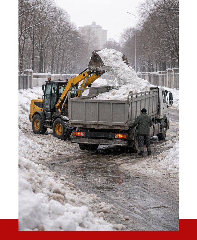Вывоз снега с погрузкой в Лысьве от 3590 р. ПРОНЕРУДЛсь