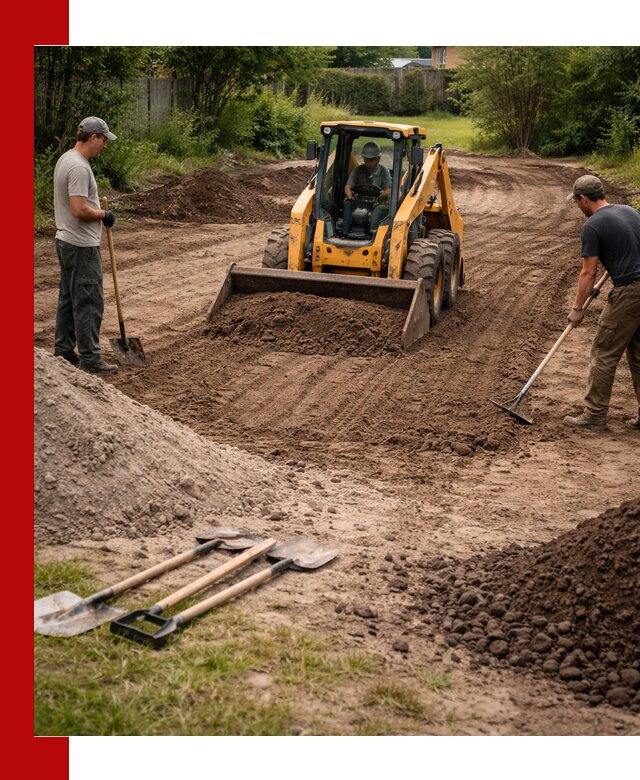 Планировка участка грунтом с вывозом и доставкой в Лысьве