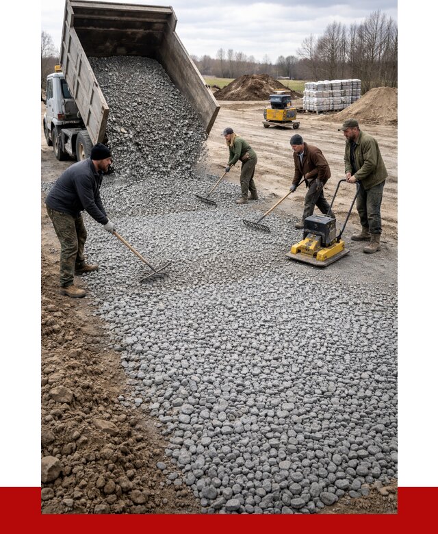 Устройство щебеночной подушки в Лысьве от 4616 р. ПРОНЕРУДЛсь